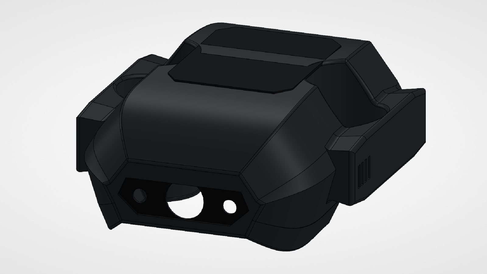 Styling spike: the faired hull with sponsons, visor and raised deck hatch, rendered in SOLIDWORKS